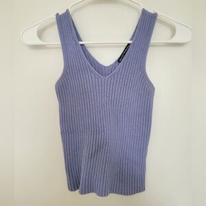 Periwinkle Ribbed Tank Top